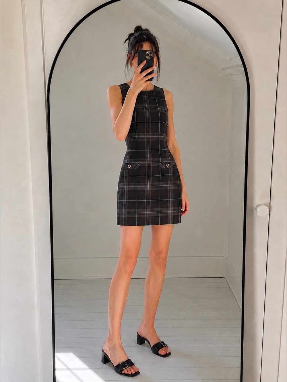 Tommy Hilfiger Plaid Sheath Dress Size 10 | Sleeveless Career Office Chic